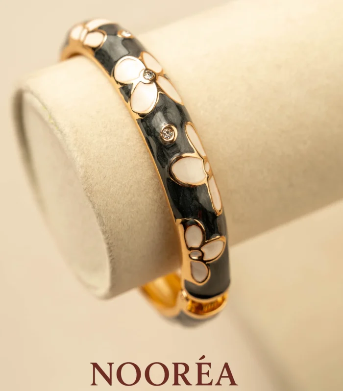 Mystic Charcoal Bloom Bangle