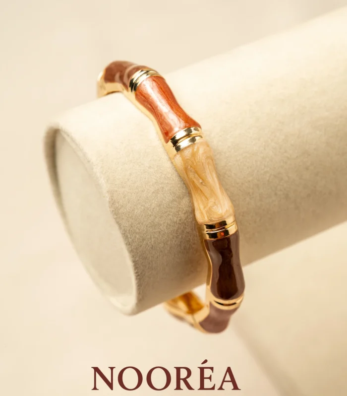 Golden Amber Charm Bangle