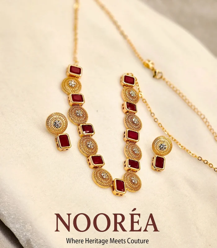 Raktima Ruby Chain Set