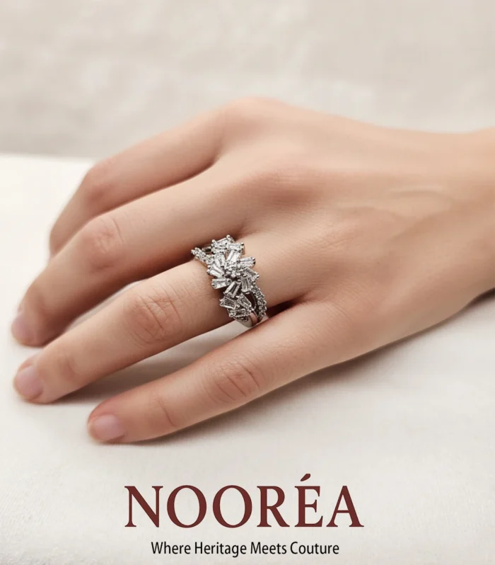 Cross-Over Diamond Ring