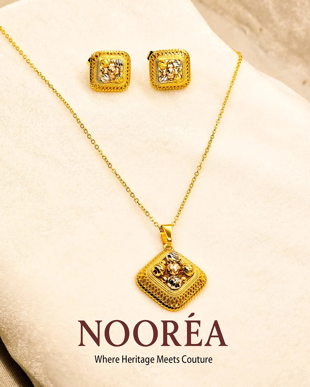 Radiant Square Charm Necklace