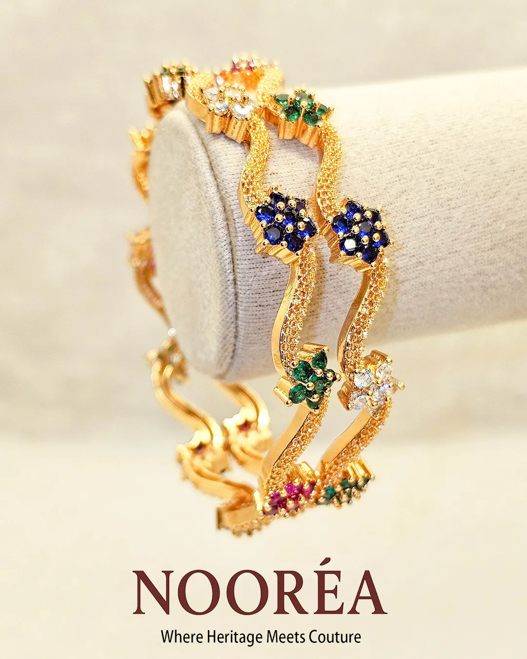 Sapphire Garden Twist Bangle