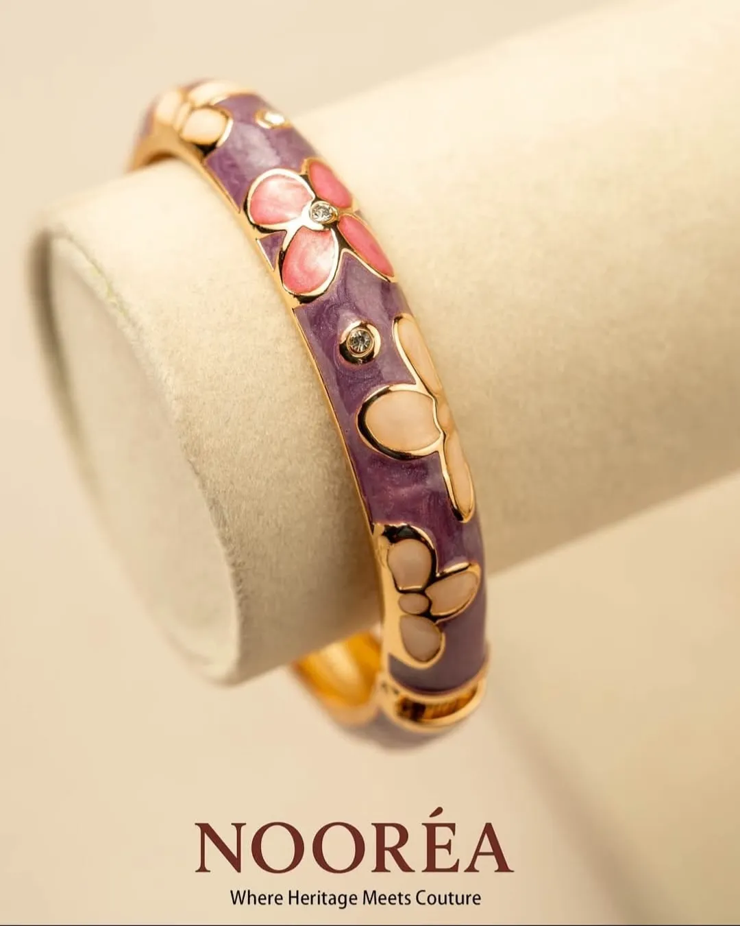 Floral Enamel Bangle