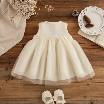 Baby Girl Tulle Dress with Colorful Bows