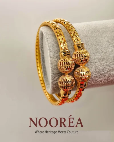 Golden Sphere Charm Bangles