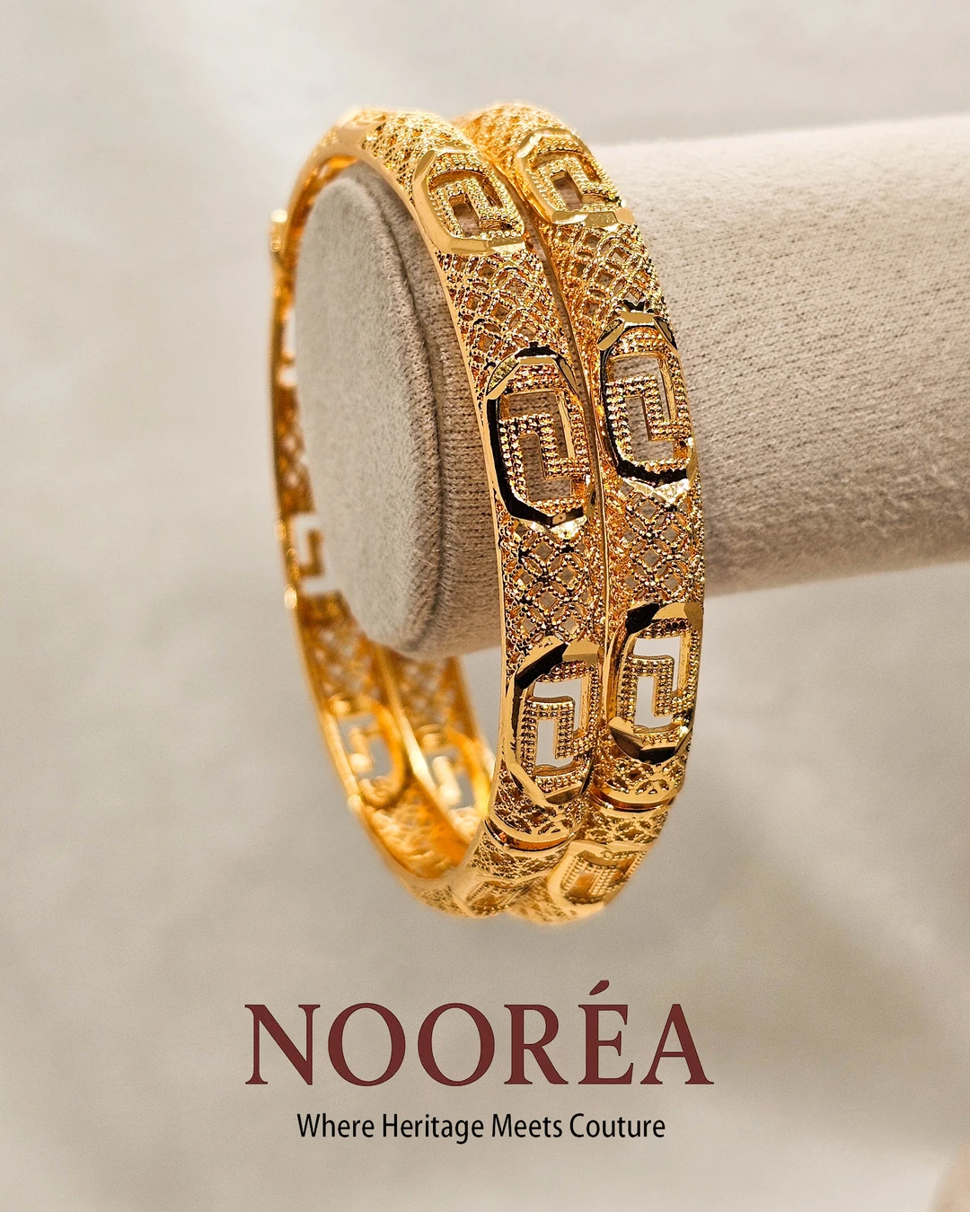 Areej Geometric Gold Bangle