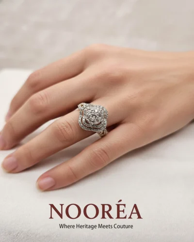 Filigree Halo Ring